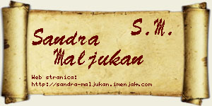 Sandra Maljukan vizit kartica